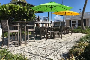 umbrellas on patio