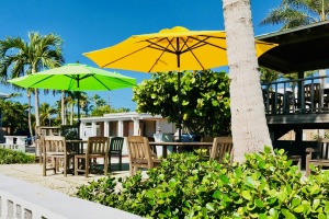 umbrellas on patio